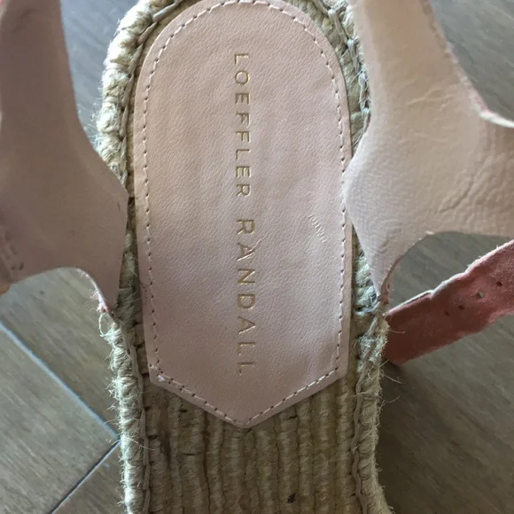 Loeffler Randall Gabby pink ruffle wedge espadrilles 7 - Picture 6 of 9